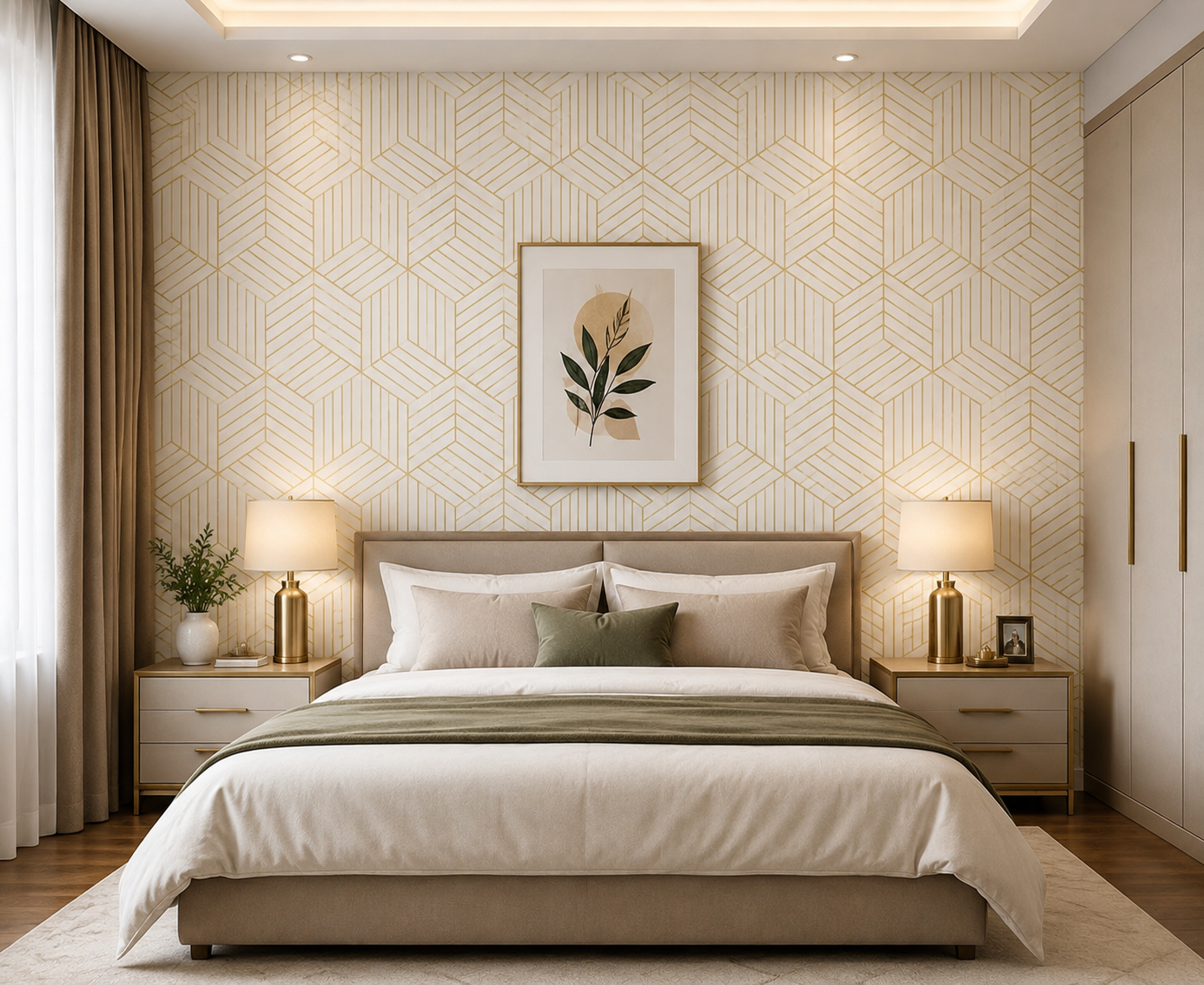 Self Adhesive Decorative Peel Stick Waterproof Floral Wallpaper Wall Decor Removable Wall Paper for Living Room Hall Decoration PVC Vinyl DIY Contact Paper45x500cm