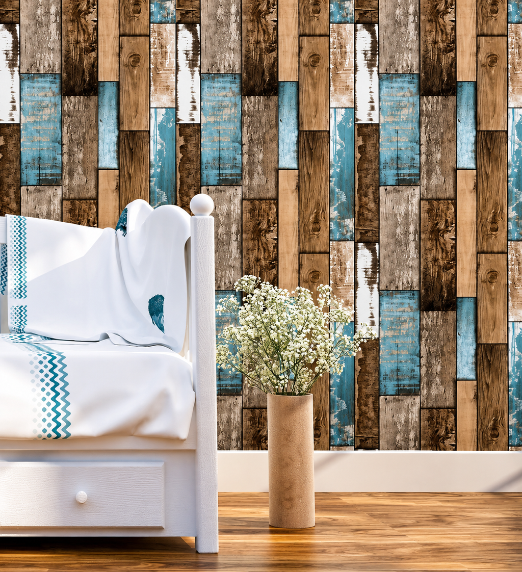 Self Adhesive Decorative Peel Stick Waterproof Floral Wallpaper Wall Decor Removable Wall Paper for Living Room Hall Decoration PVC Vinyl DIY Contact Paper45x500cm