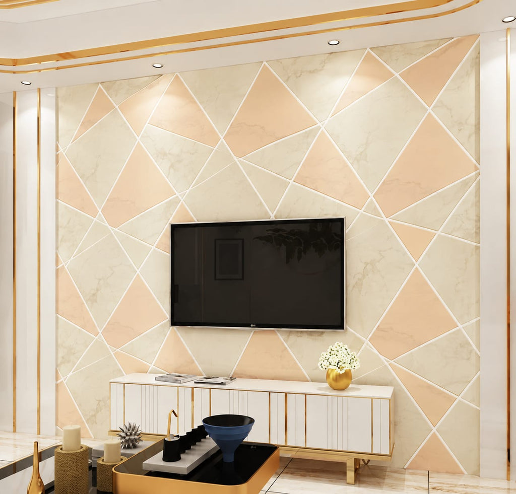 Self Adhesive Decorative Peel Stick Waterproof Floral Wallpaper Wall Decor Removable Wall Paper for Living Room Hall Decoration PVC Vinyl DIY Contact Paper45x500cm