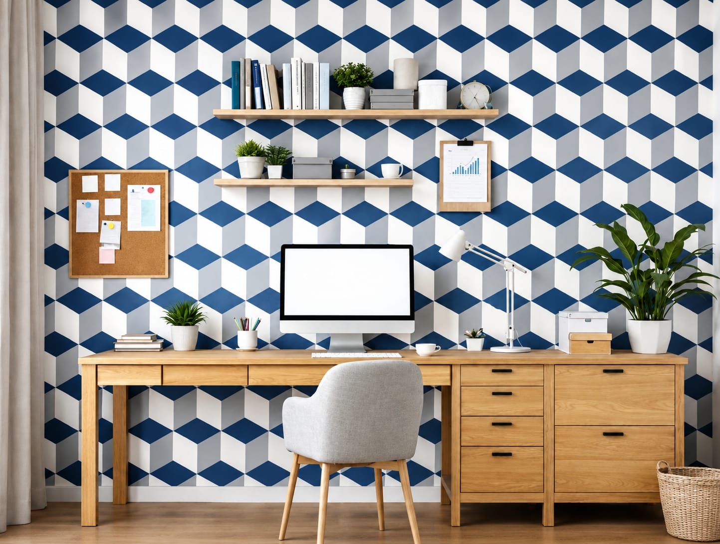 Self Adhesive Decorative Peel Stick Waterproof Floral Wallpaper Wall Decor Removable Wall Paper for Living Room Hall Decoration PVC Vinyl DIY Contact Paper45x500cm