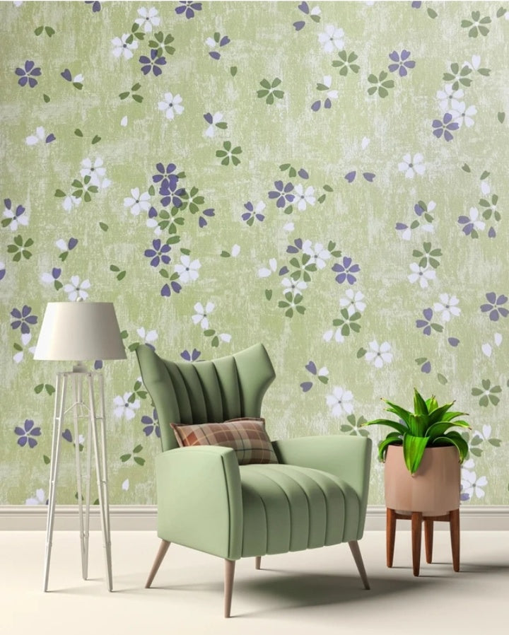 Self Adhesive Decorative Peel Stick Waterproof Floral Wallpaper Wall Decor Removable Wall Paper for Living Room Hall Decoration PVC Vinyl DIY Contact Paper45x500cm