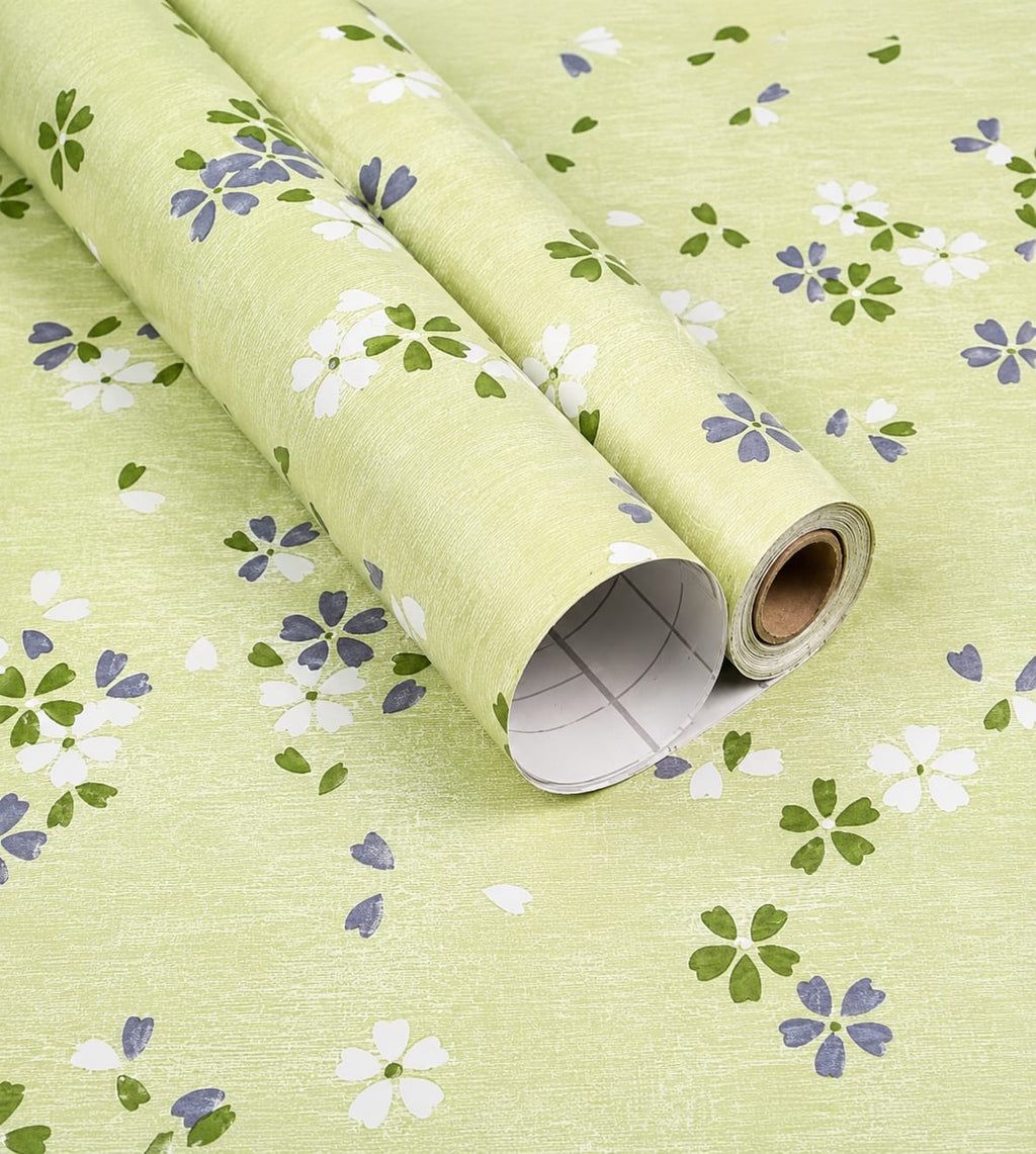 Self Adhesive Decorative Peel Stick Waterproof Floral Wallpaper Wall Decor Removable Wall Paper for Living Room Hall Decoration PVC Vinyl DIY Contact Paper45x500cm
