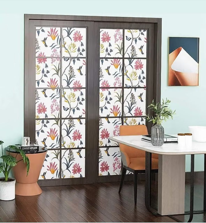 Self Adhesive Decorative Peel Stick Waterproof Floral Wallpaper Wall Decor Removable Wall Paper for Living Room Hall Decoration PVC Vinyl DIY Contact Paper45x500cm