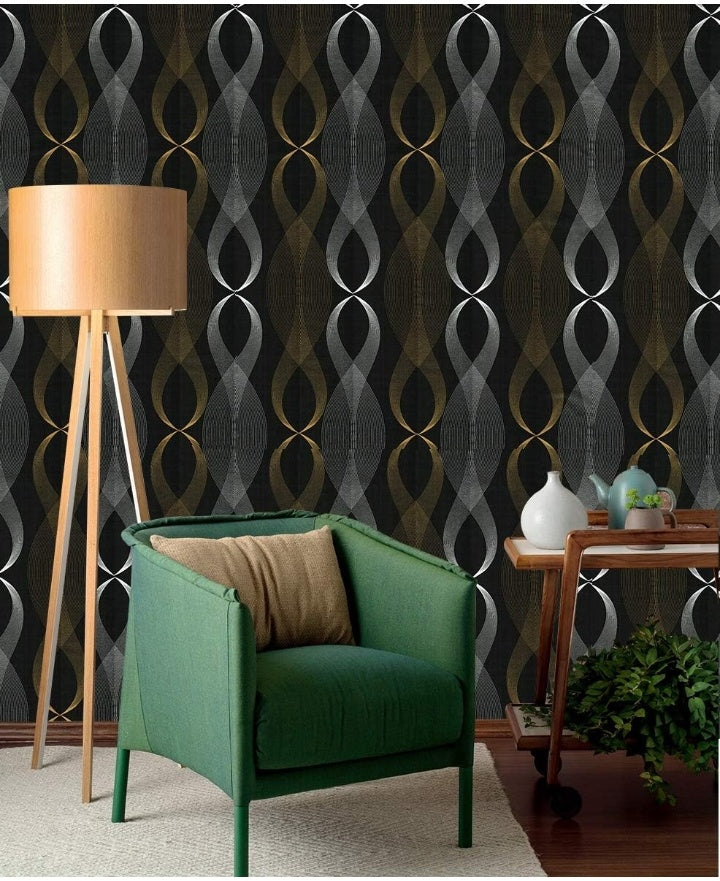 Self Adhesive Decorative Peel Stick Waterproof Floral Wallpaper Wall Decor Removable Wall Paper for Living Room Hall Decoration PVC Vinyl DIY Contact Paper45x500cm